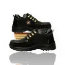 Men’s Black Leather Outdoor Shoes – Rugged & Stylish 