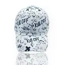 White Graffiti Print Cap – Bold & Trendy 