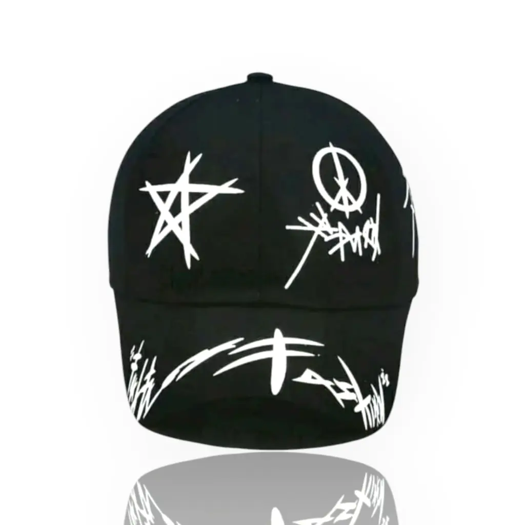 Black Graffiti Cap – Streetwear Style 