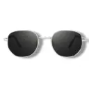 Classic Silver Frame Black Sunglasses 
