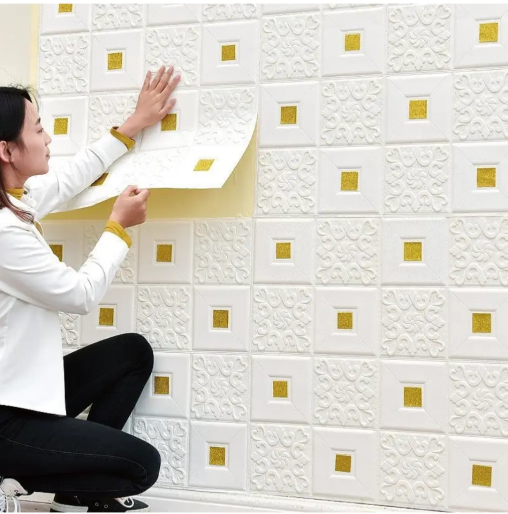 3D Self-Adhesive Wall Stickers – Pack of 10 70×77cm