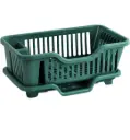 Plastic Dish Drainer Basket with Tray – Kitchen Sink Organizer 