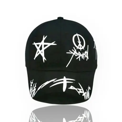 Black Graffiti Cap – Streetwear Style 