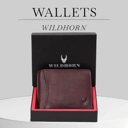 WildHorn Premium Brown Leather Wallet for Men